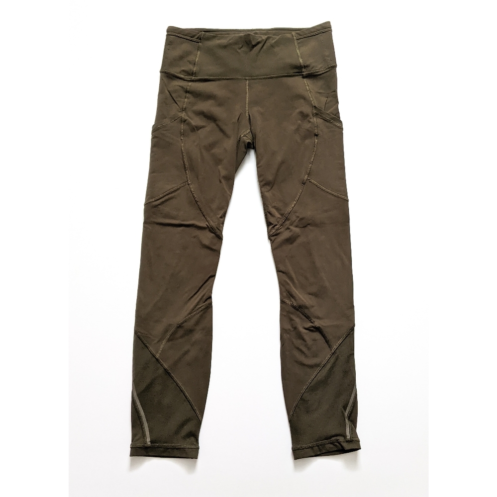 Lululemon Outrun Mesh Tights - Military Green